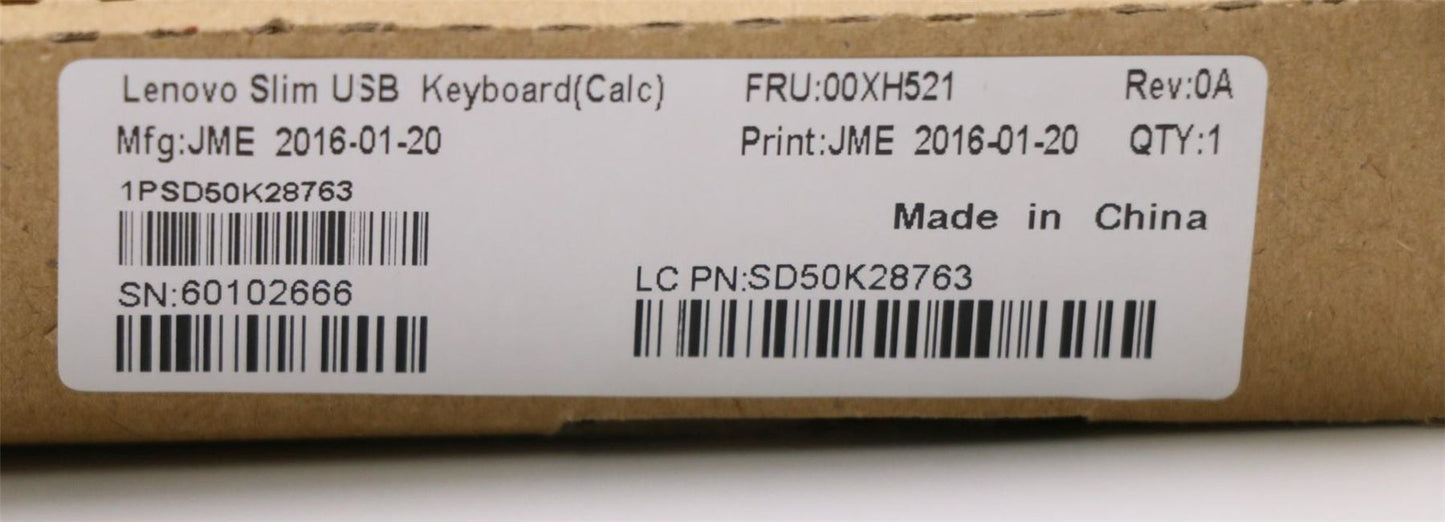 Lenovo ThinkStation 92z 72 P300 P310 P410 P710 P910 USB Wired Keyboard 00XH521