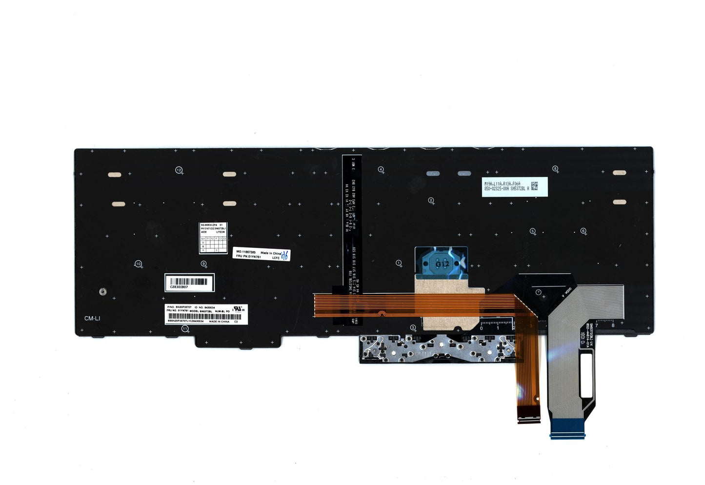 Lenovo ThinkPad E580 E590 Clavier Portugais Argent Rétroéclairé 01YN761
