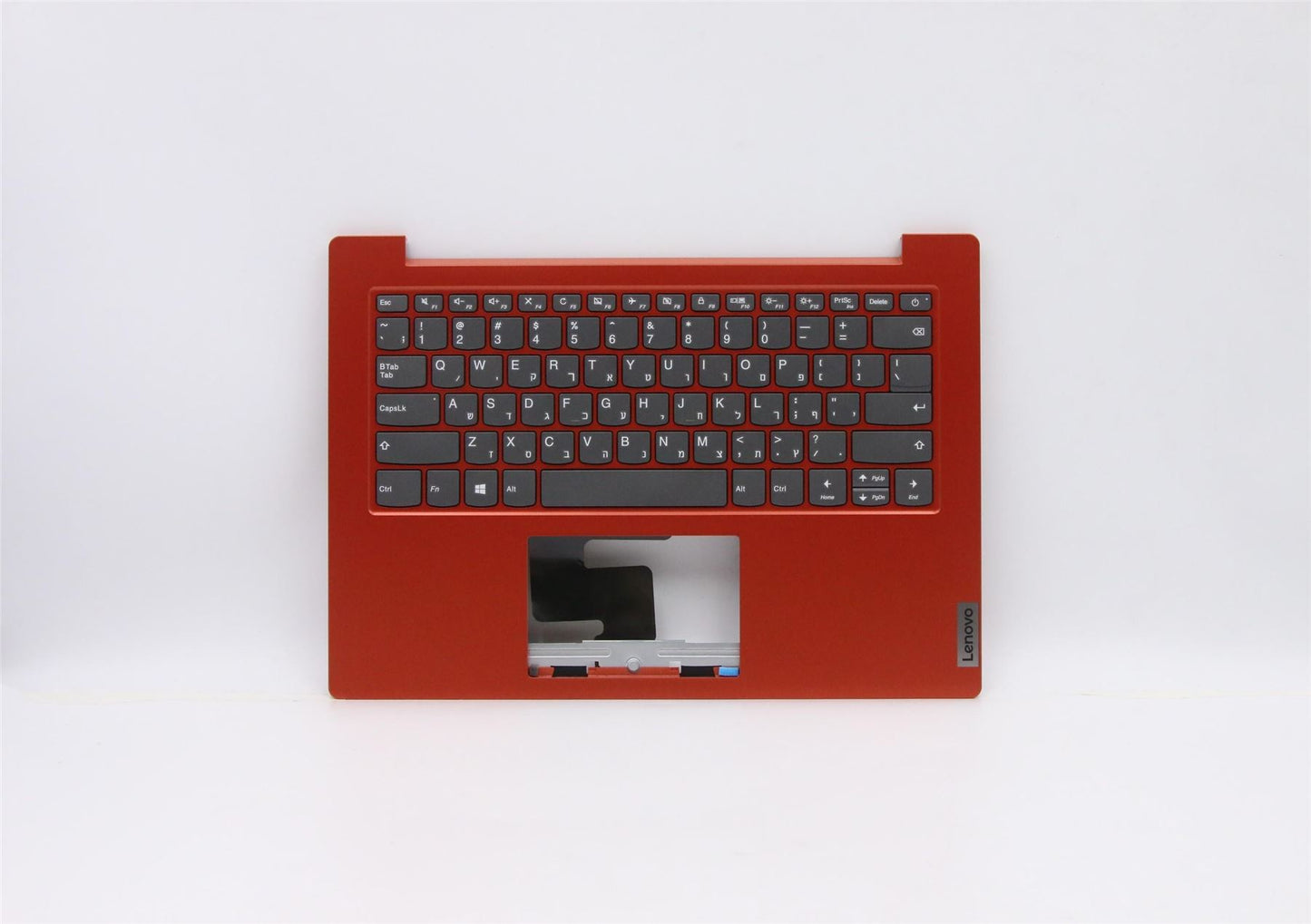 Lenovo IdeaPad 1-14IGL05 Keyboard Palmrest Top Cover Hebrew Red 5CB0X57053