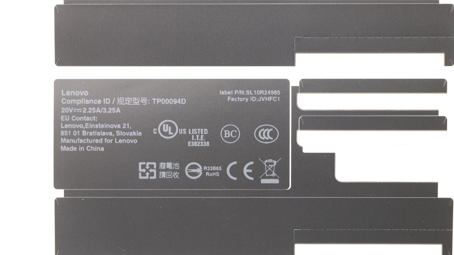 Lenovo LABEL Dooku2 FRU SYSTEM label, Black 02DL905