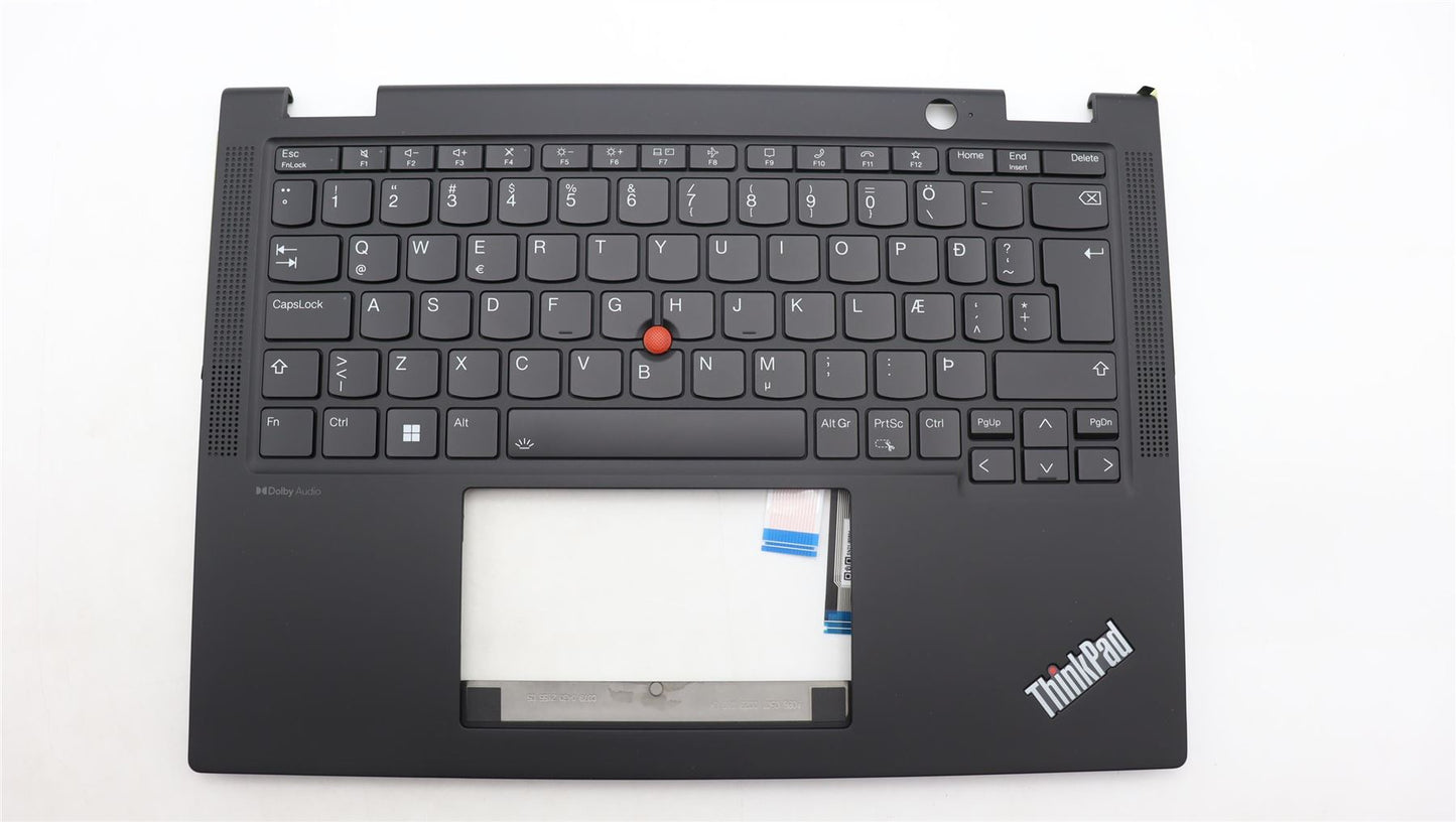 Lenovo ThinkPad X13 Gen 4 Keyboard Palmrest Top Cover Icelandic Black 5M11L64240