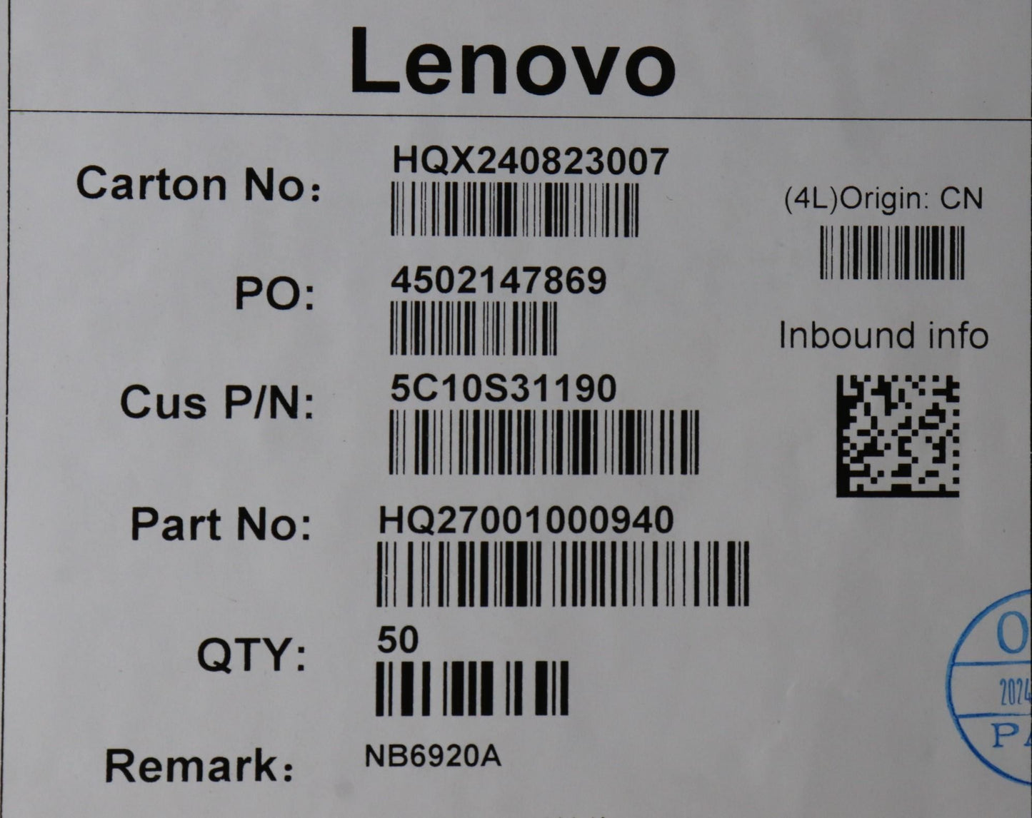 Lenovo H 21NH 1080P eDP Cable 5C10S31190