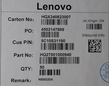 Lenovo H 21NH 1080P eDP Cable 5C10S31190