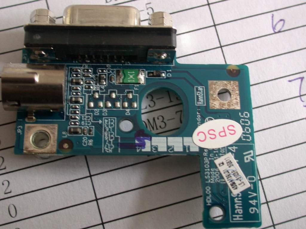 Lenovo HDL00 VGA/TV OUT接口板71B61439001 VGA Board 11008163