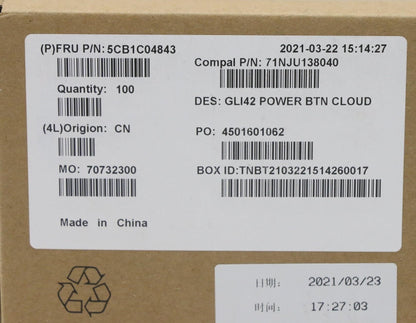 Lenovo Switch Cover C 82L3 powerBTN Cloud 5CB1C04843