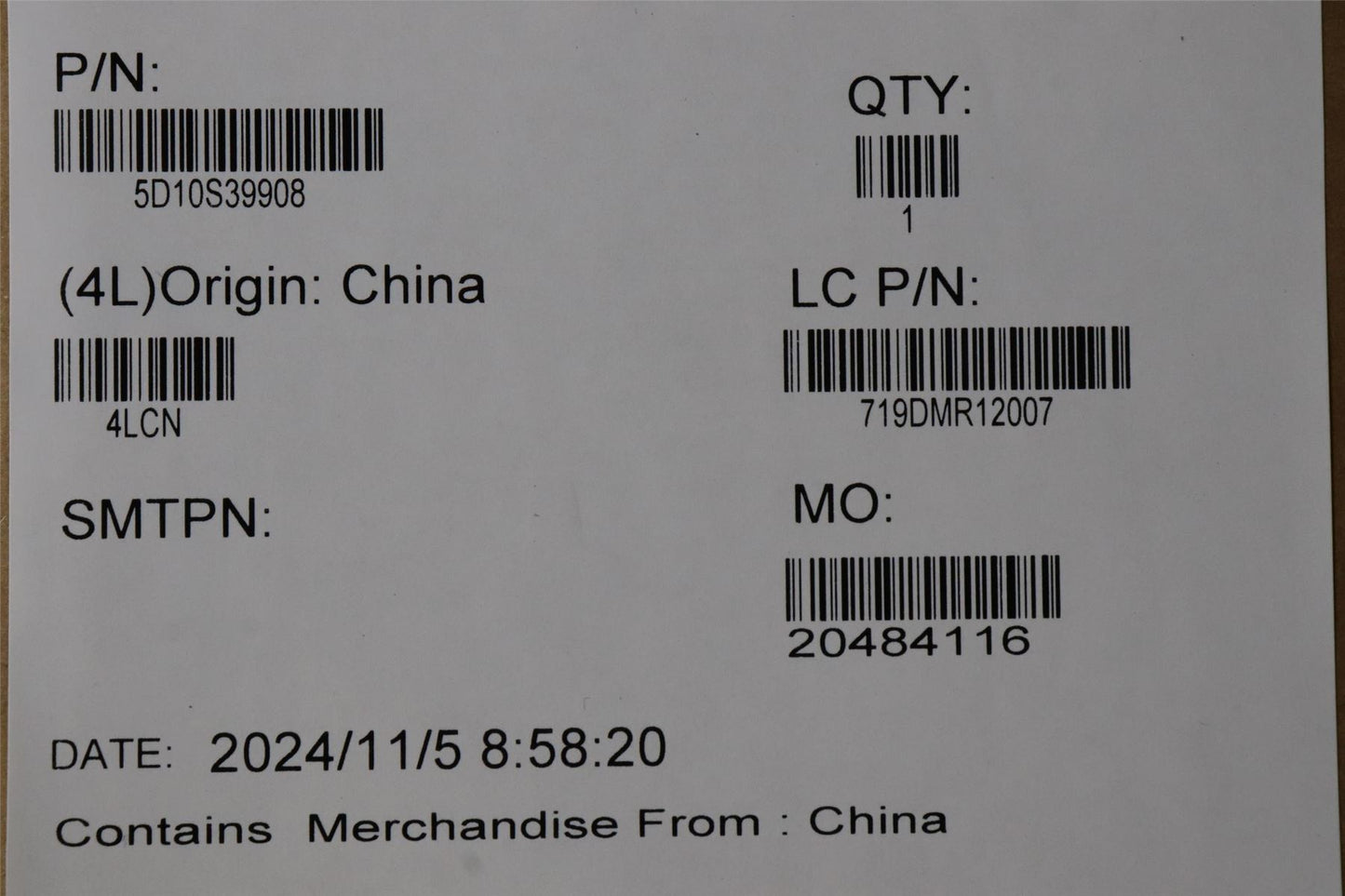 Lenovo LCD MODULE L82T5 2.4TAUO NHPS 5D10S39908