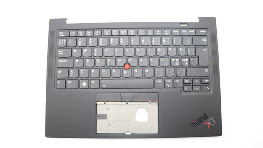 Lenovo Carbon X1 11th Keyboard Palmrest Top Cover Norwegian Black 5M11H62680