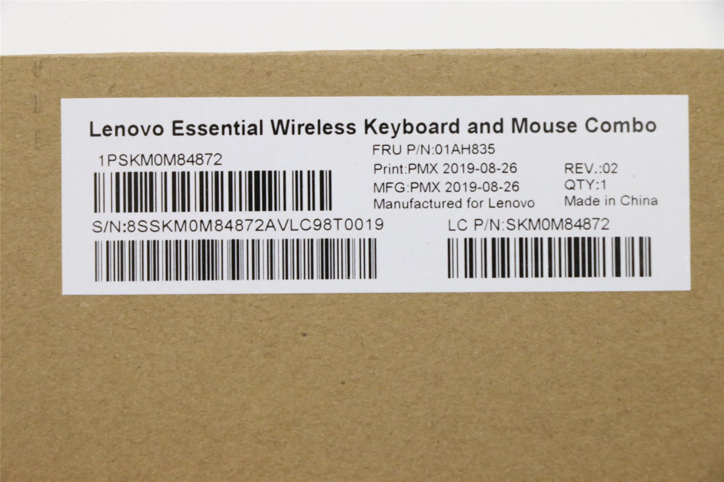 Lenovo ThinkStation M920z M90a P320 Tiny Wireless Keyboard Mouse Französisch 01AH835