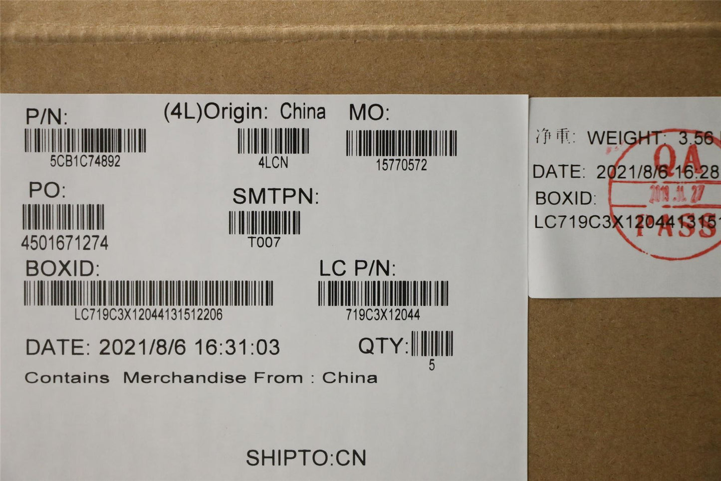 Lenovo Upper Case ASM_THAI L82JU SGW/FILM 5CB1C74892