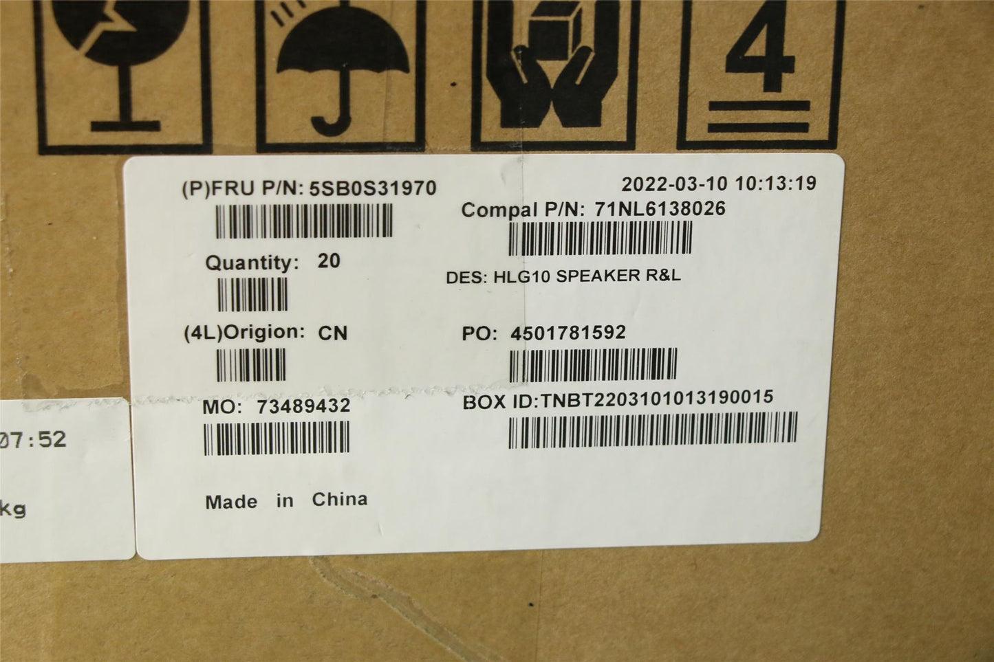 Lenovo IdeaPad 3 15IAH7 3 15ARH7 Speaker Speakers 5SB0S31970