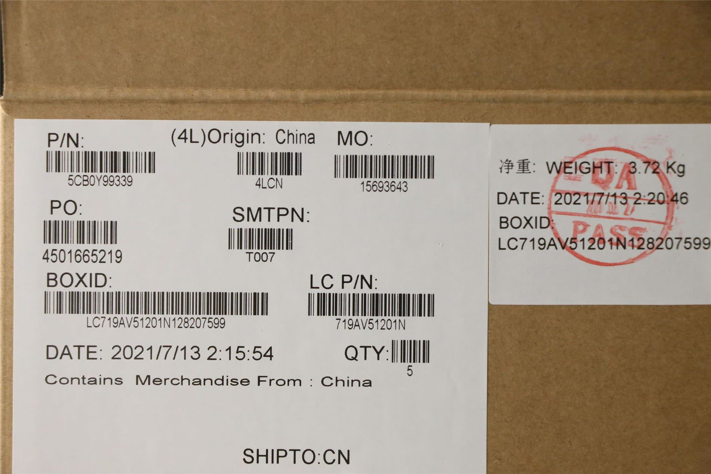 Lenovo Upper Case ASM_PO L82AWNFPRGB 5CB0Y99339