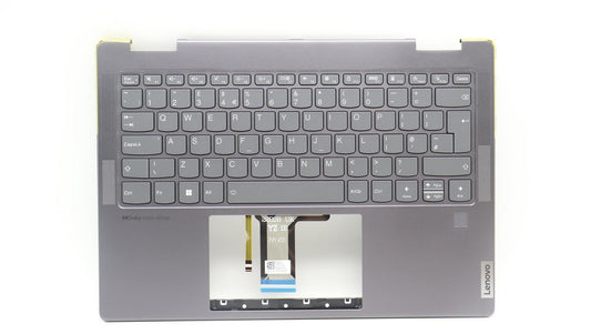 Lenovo Yoga 7 14ARP8 Palmrest Cover Keyboard UK Europe Grey 5CB1L47277