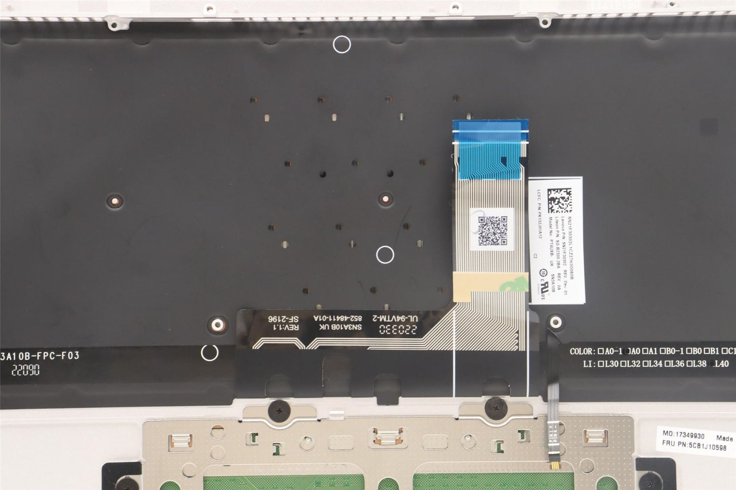 Lenovo Upper Case ASM_UKE L82T0 5CB1J10598