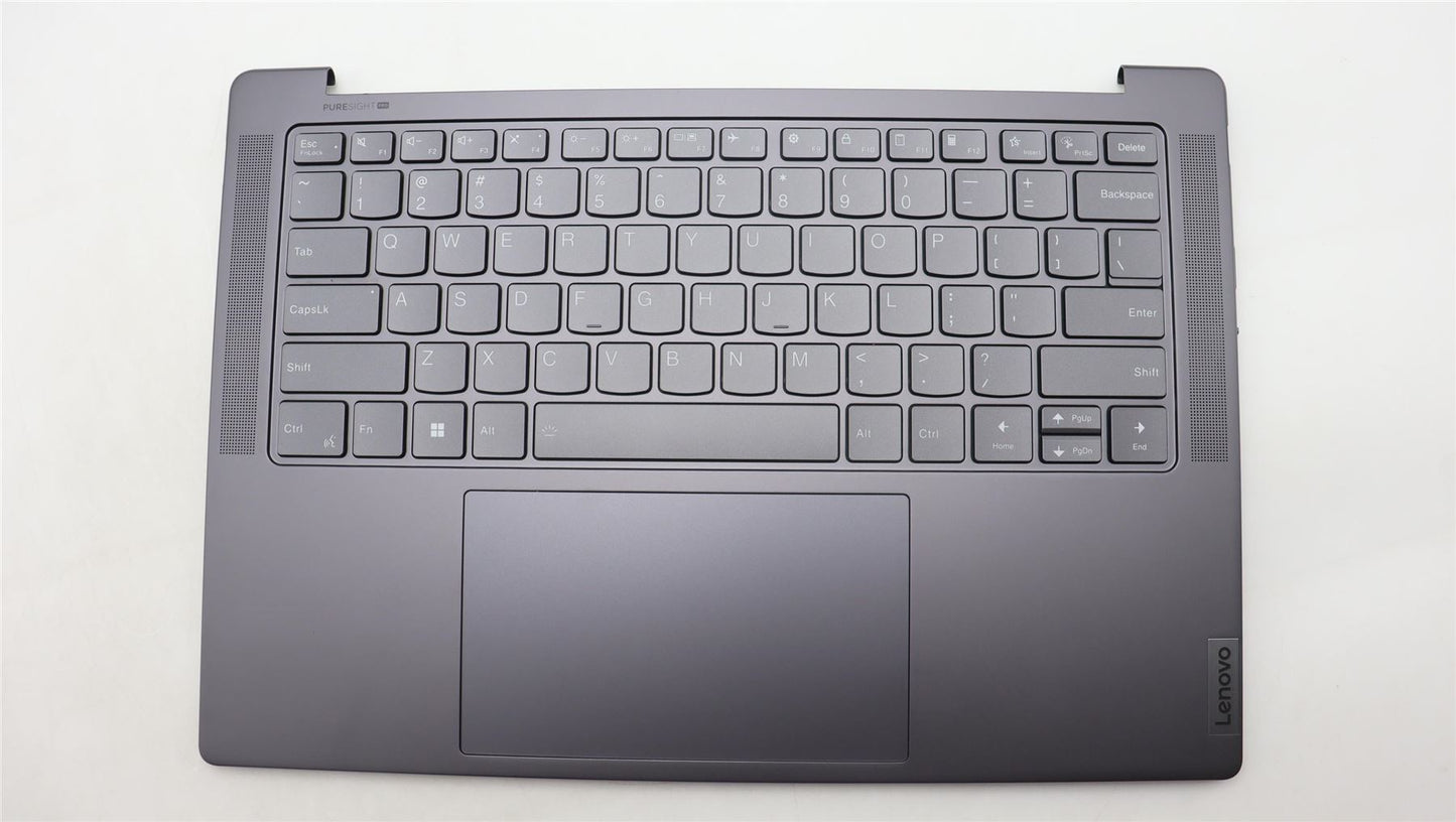 Lenovo Yoga 7 14APH8 Palmrest Cover Touchpad Keyboard US Storm Grey 5CB1L80276