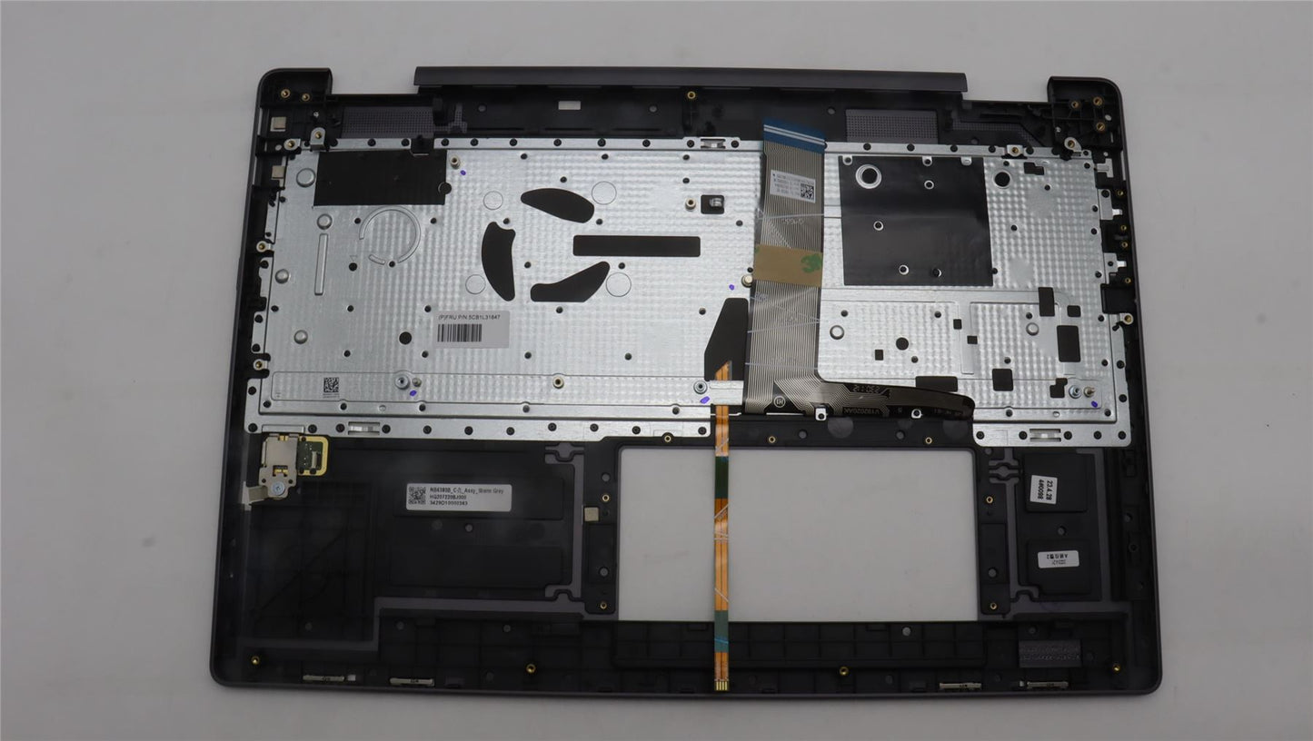 Lenovo Yoga 7 16IRL8 Keyboard Palmrest Top Cover Nordic Storm Grey 5CB1L31847