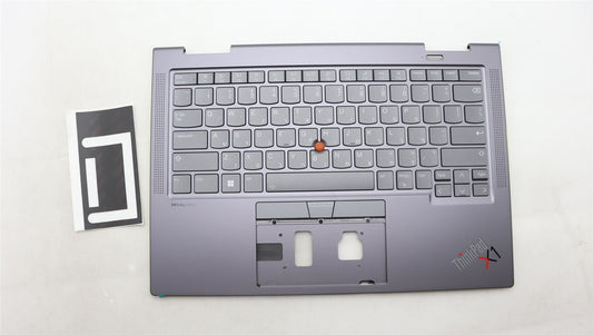 Lenovo ThinkPad X1 8th Gen Keyboard Palmrest Top Cover Hebrew Grey 5M11H62276