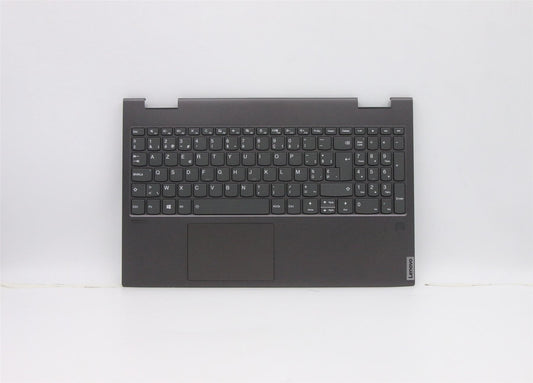 Lenovo C740 15IML Palmrest Cover Touchpad Keyboard Belgian Iron Grey 5CB0U43817