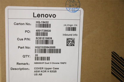 Lenovo Upper Case ASM KOR H 82QS US AB 5CB1E19839