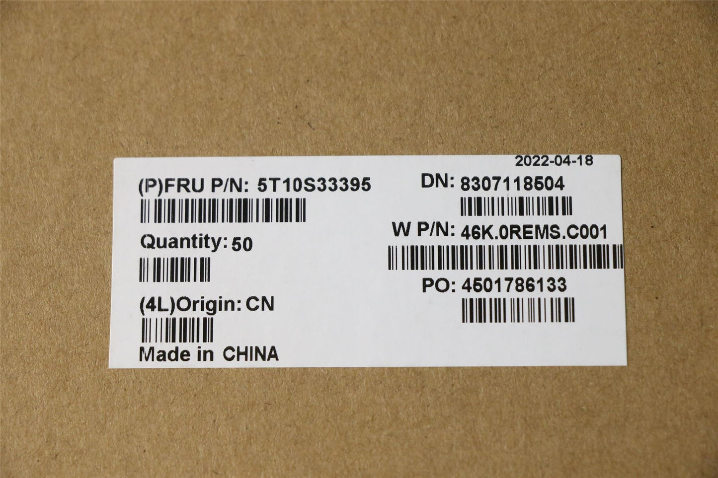 Lenovo 5T10S33395 TAPE Removable Tape W 82RA (R+L)*5