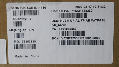 Lenovo IdeaPad 5 14ABR8 Palmrest Cover Touchpad Keyboard Slovenian 5CB1L11150