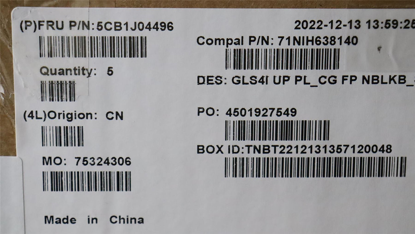 Lenovo UpperCaseASM_SWS C82SD PLCG FPNBL 5CB1J04496