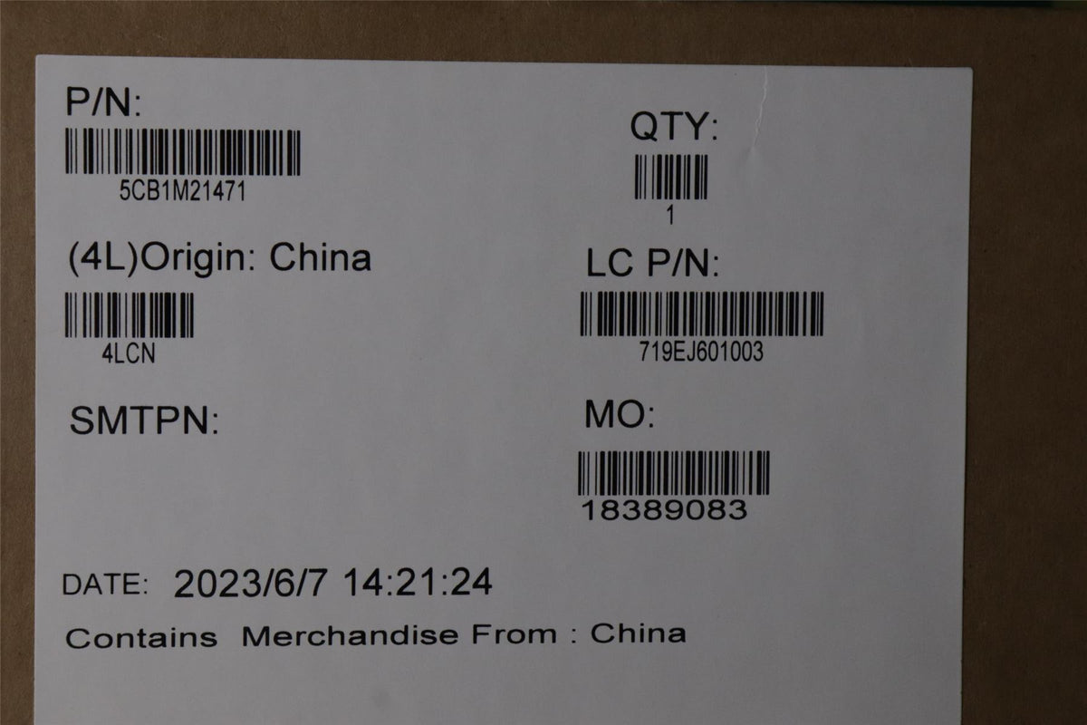 Lenovo FRU E16G1_DCOVER_PL_BK W/SCREW ROW 5CB1M21471