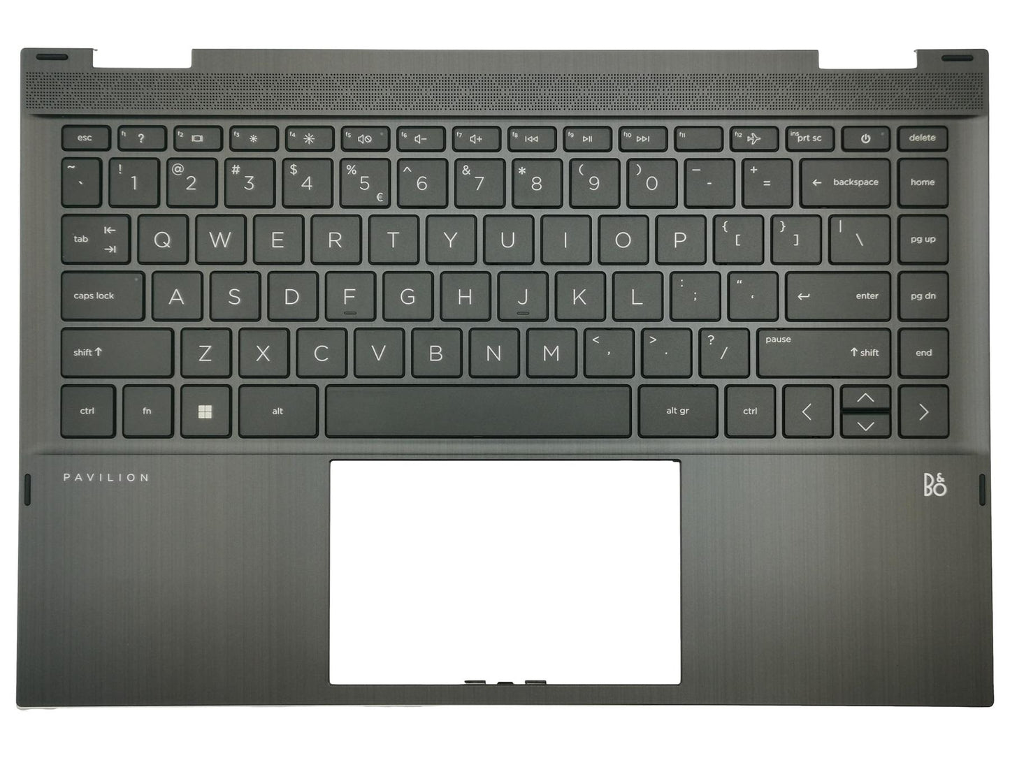 Genuine HP Pavilion 14-DW Palmrest Cover Keyboard Dutch Silver L96524-B31