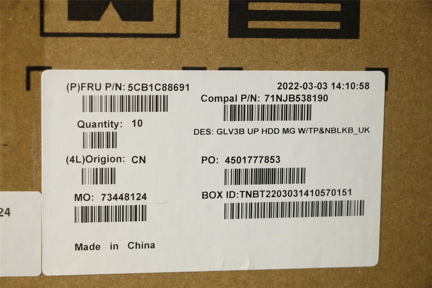 Lenovo ThinkBook 15 G3 ACL Palmrest Cover Touchpad Keyboard Grey 5CB1C88691