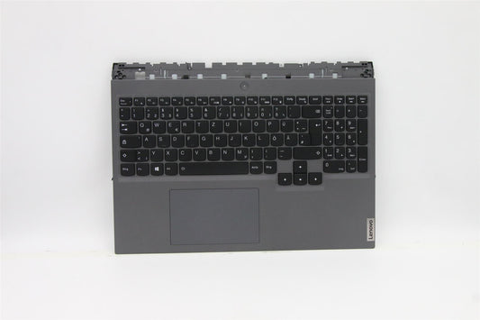 Lenovo Legion 5 16ITH6 Palmrest Touchpad Cover Keyboard German Grey 5CB1D09628