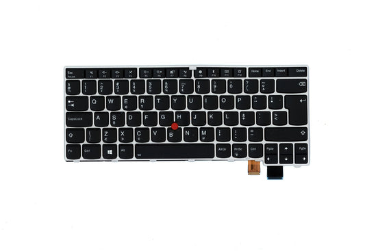 Genuine Lenovo ThinkPad T470s Keyboard Dutch Silver/Black Keys Backlit 01ER888