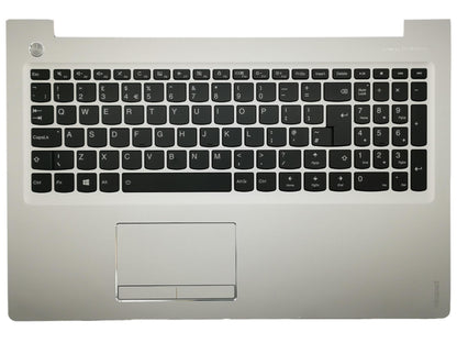 Lenovo IdeaPad 510-15ISK Keyboard Palmrest UK Silver Backlit 5CB0L37532