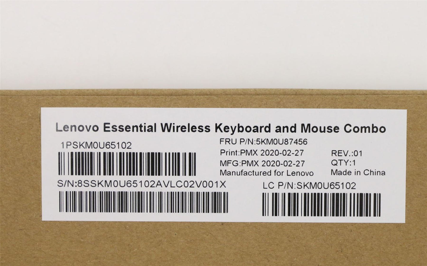 Lenovo WL KM GY_GYW RUS 441, Primax 5KM0U87456