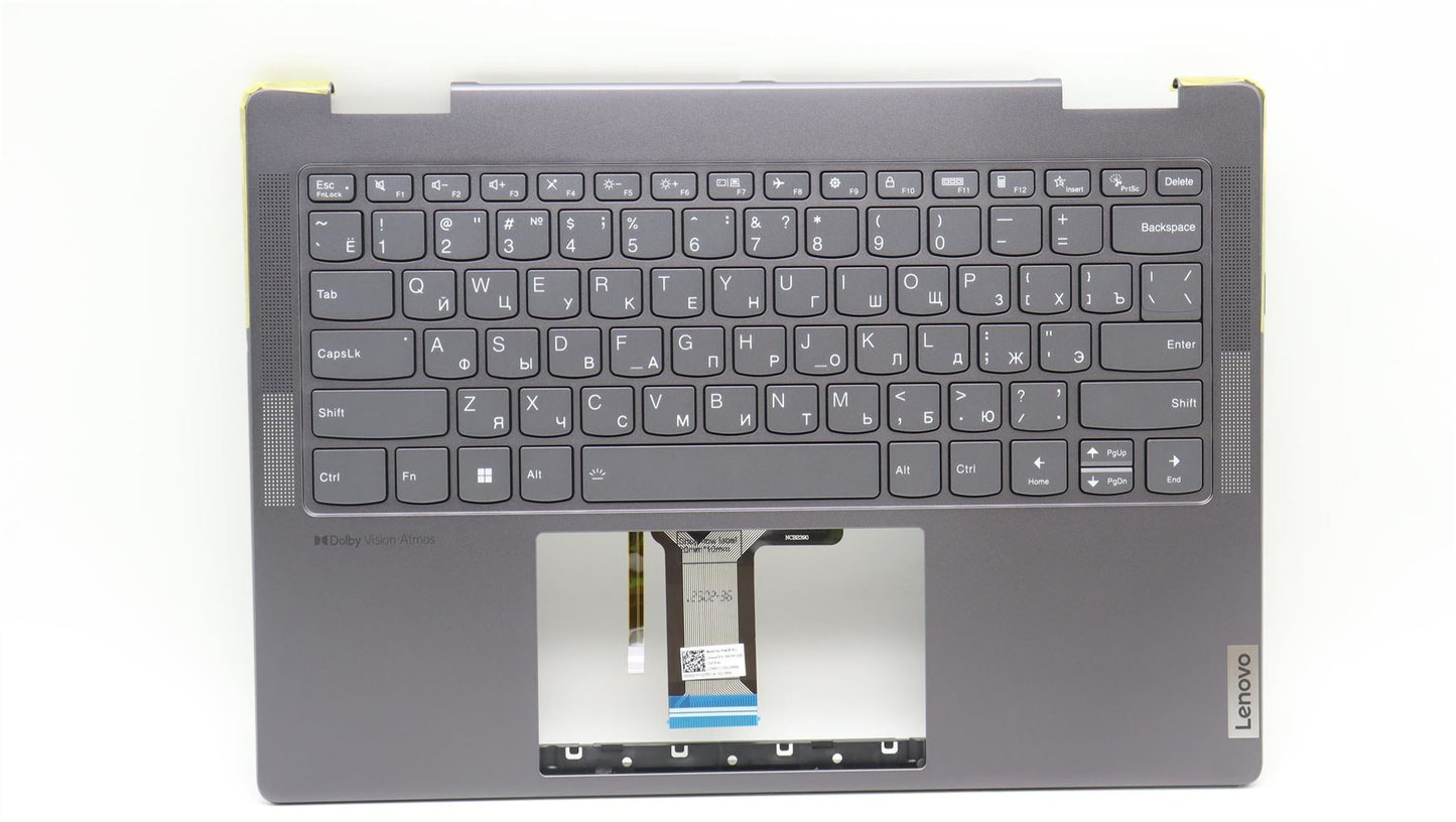 Lenovo Yoga 7 14ARP8 Keyboard Palmrest Top Cover Russian Storm Grey 5CB1L48261