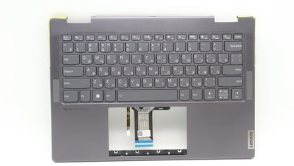 Lenovo Yoga 7 14ARP8 Keyboard Palmrest Top Cover Russian Storm Grey 5CB1L48261