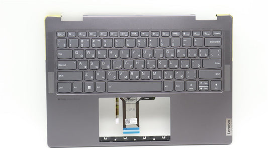 Lenovo Yoga 7 14ARP8 Keyboard Palmrest Top Cover Russian Storm Grey 5CB1L48261