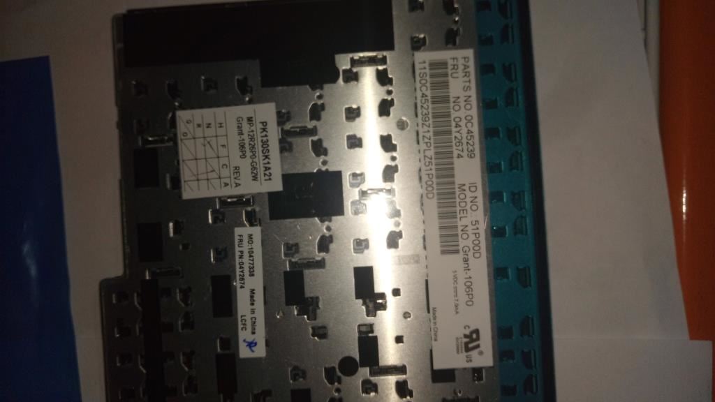 Genuine Lenovo ThinkPad Edge E540 E531 Keyboard Portuguese Black 04Y2674