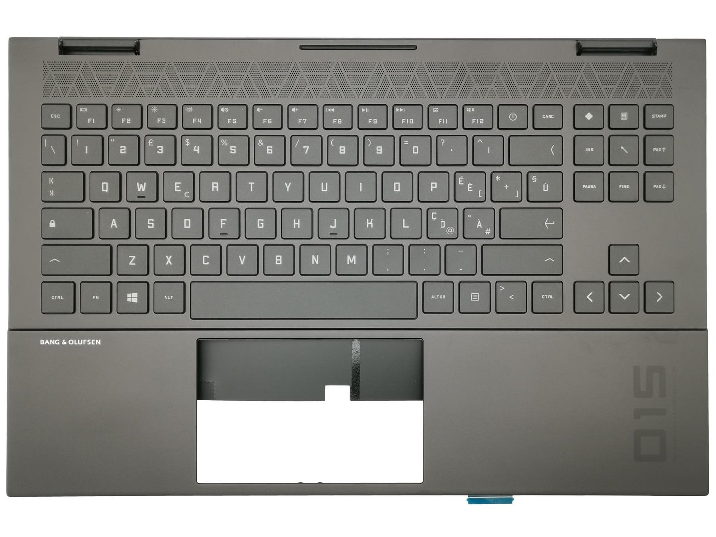 Genuine HP Omen 15-EK Palmrest Cover Keyboard Italian Black Backlit M00840-061