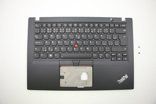 Lenovo ThinkPad T490s Keyboard Palmrest Top Cover Czech Black Backlit 02HM206