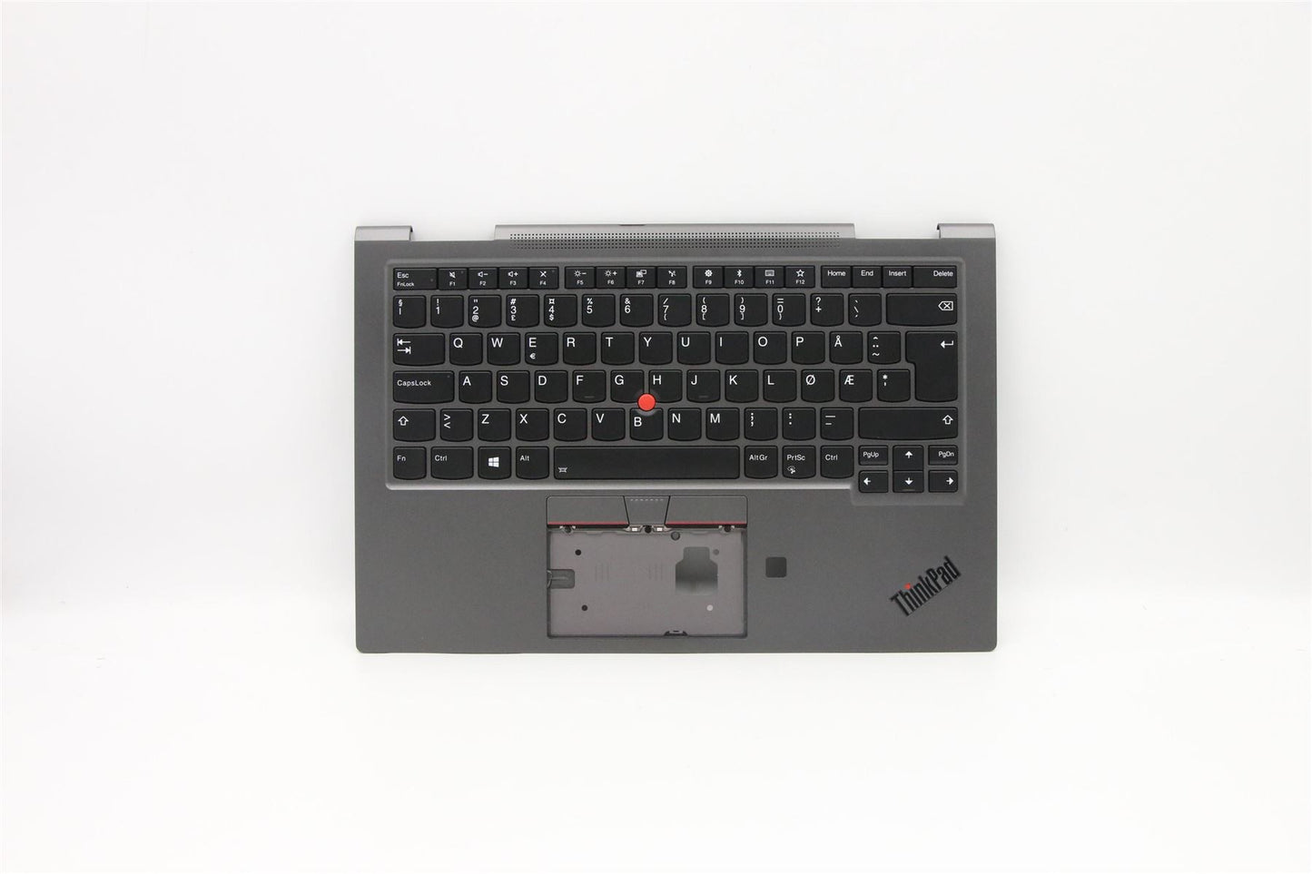 Lenovo Yoga X1 4th Keyboard Palmrest Top Cover Norwegian Grey Backlit 5M10V24932