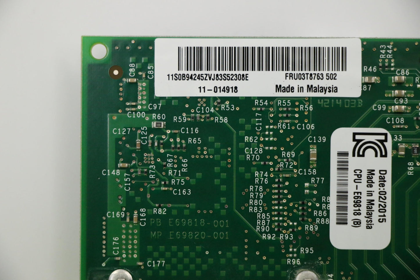 Lenovo X520-SR2 Ethernet Intel Board 03T8763