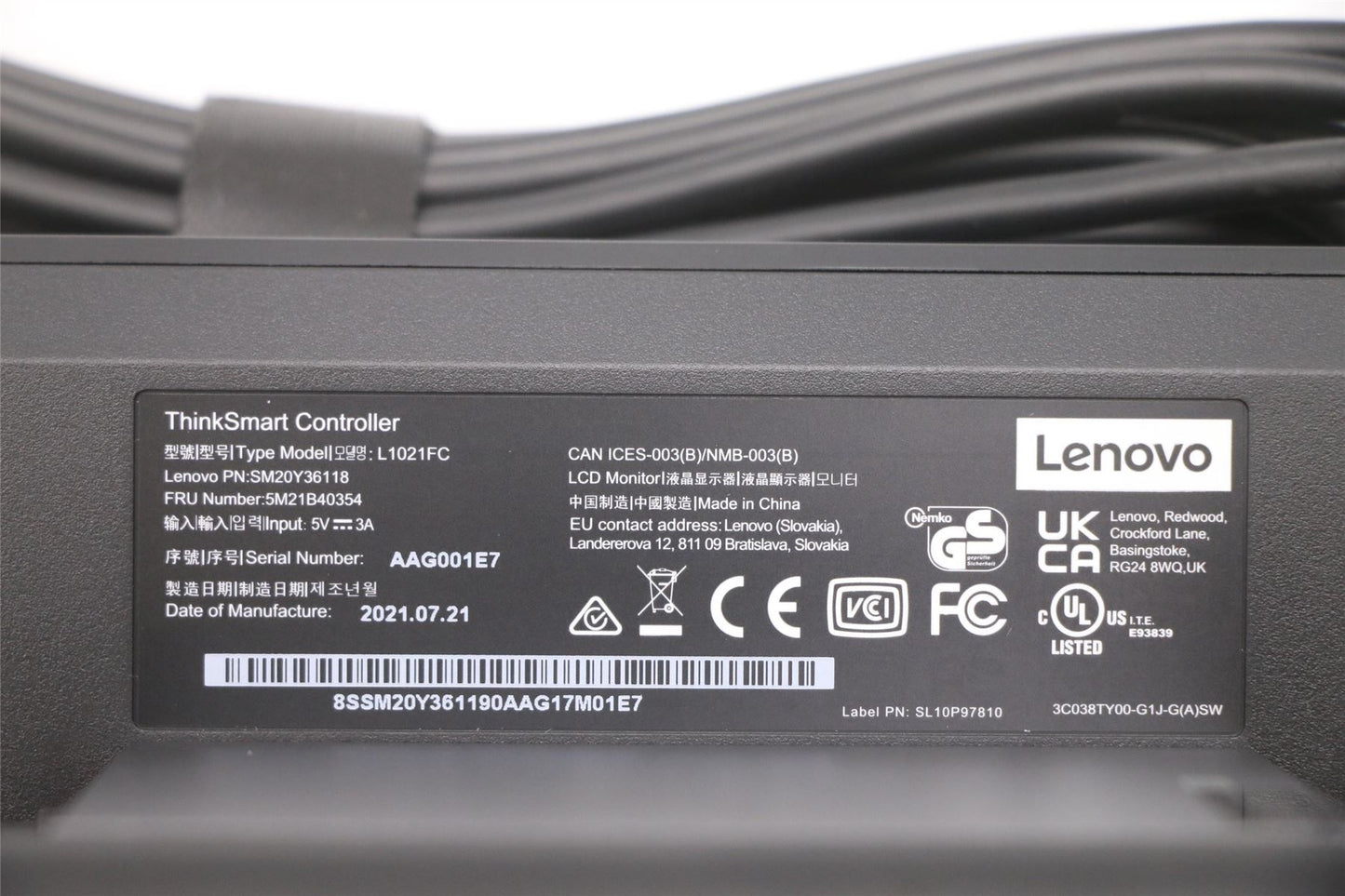 Lenovo ThinkSmart Core Full Room Kit TeamsRoom LCD Module Controller Kit