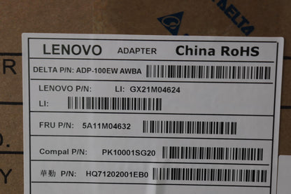 Lenovo AC_ADAPTER PD,100W,20/15/9/5V,Blk CNpin 100W USB-C 5V AC Charger Adapter 5A11M04632