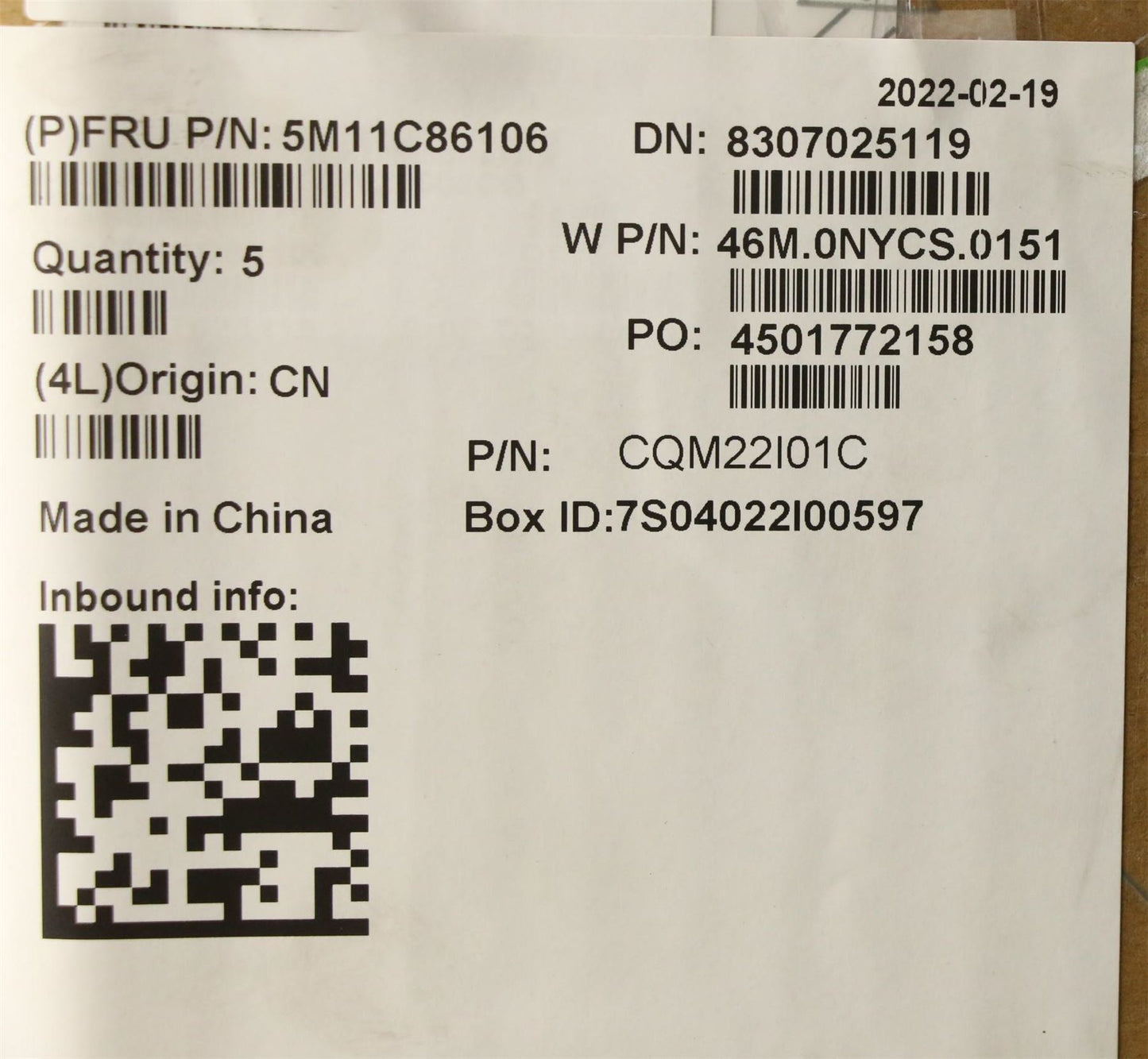 Lenovo MECH_ASM FRASMKB SPA CcCpWFCBKNWWNWL Ch 5M11C86106