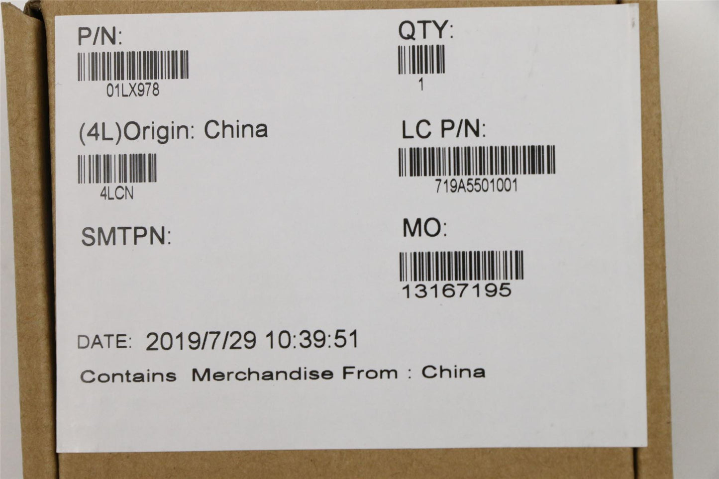 Lenovo 01LX978 MECHANICAL,Mylar,CAM,IR