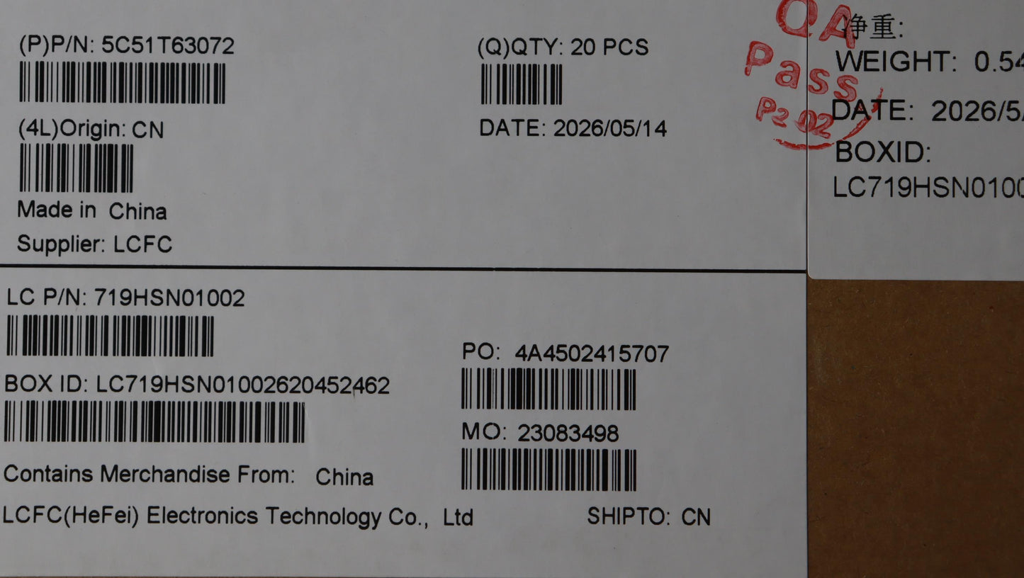 Lenovo CARDPOP FRU PCBA SD/B NSH452 SD Board 5C51T63072