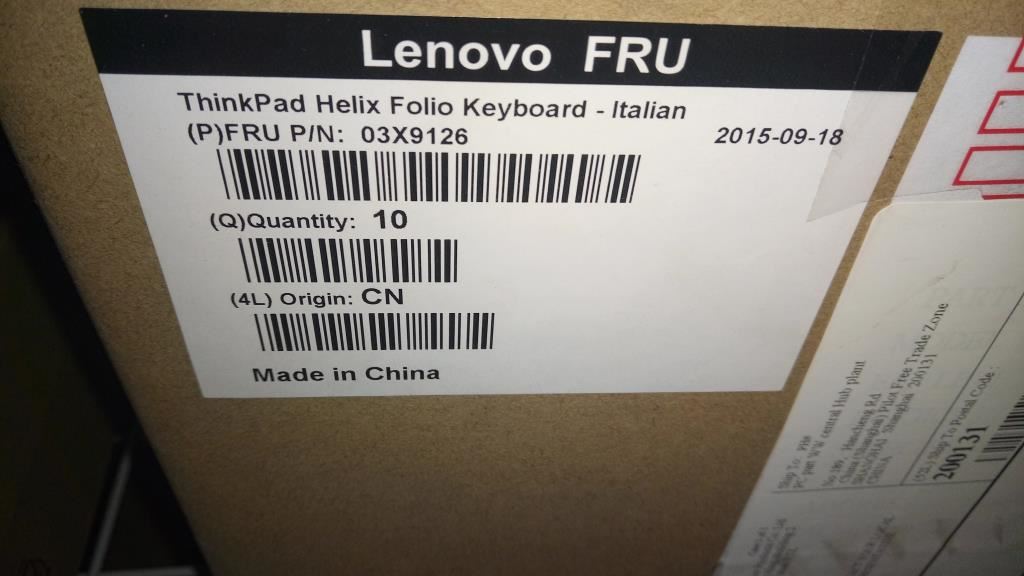 Lenovo TP Helix Folio KBD ITA Italian Keyboard 03X9126