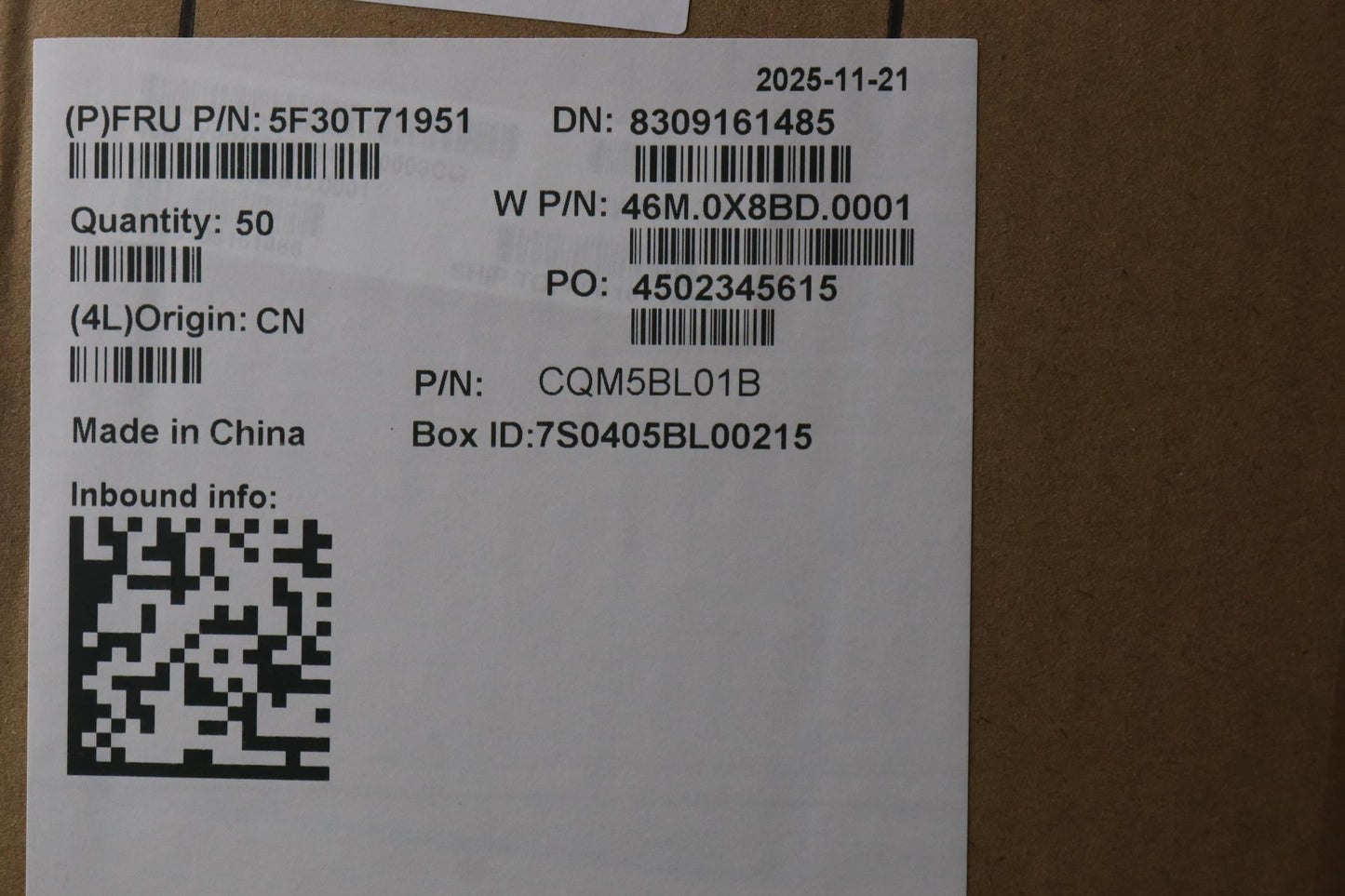 Lenovo FINGER_PRT FP BD W21UT AG Board 5F30T71951