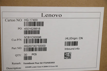 Lenovo Lower Case H 20WH D Cover SG 5CB1C93598