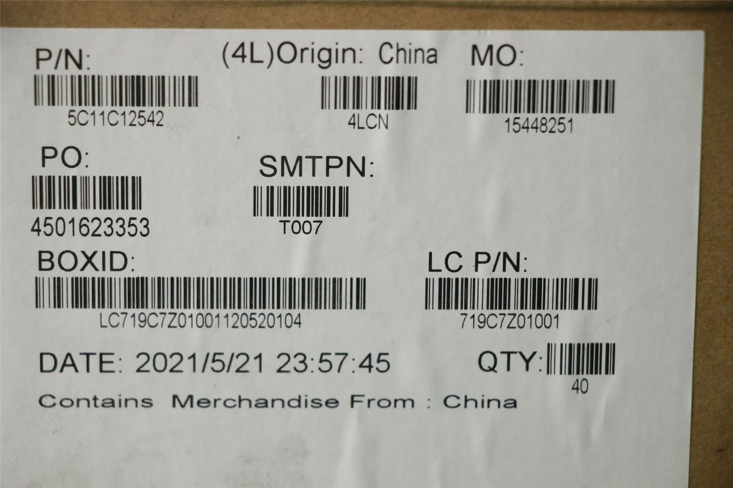 Lenovo FRUCBL FPC1VPNF-B903REV0 USB/B CBL 5C11C12542