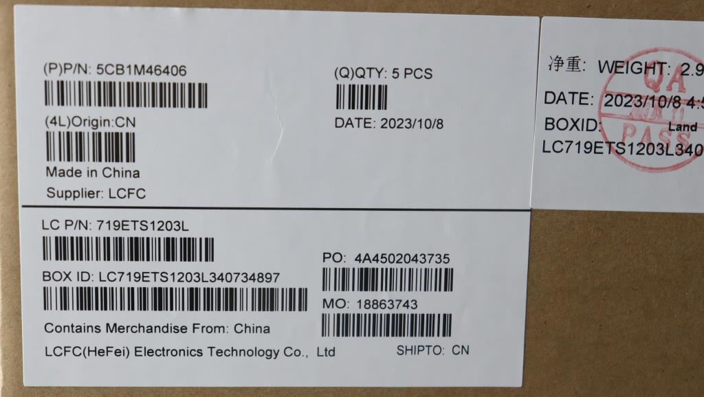 Lenovo IdeaPad 3 14IAH8 Palmrest Cover Touchpad Keyboard French 5CB1M46406